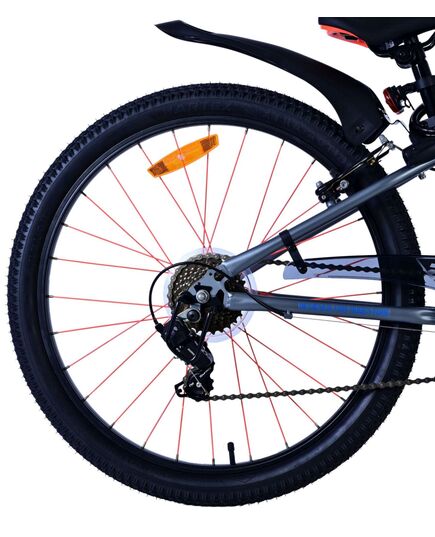 Volare Rocky Kinderfiets - 24 inch - Grijs - Shimano Nexus 3 versnellingen - 95% afgemonteerd