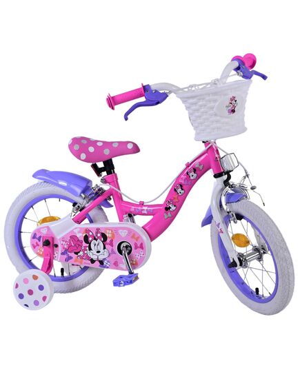 Disney Minnie Kinderfiets - Meisjes - 14 inch - Roze - Twee handremmen