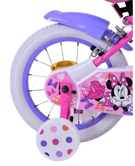 Disney Minnie Kinderfiets - Meisjes - 14 inch - Roze - Twee handremmen