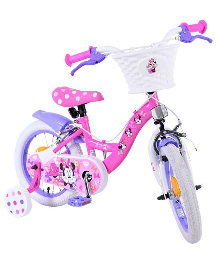 Disney Minnie Kinderfiets - Meisjes - 14 inch - Roze - Twee handremmen
