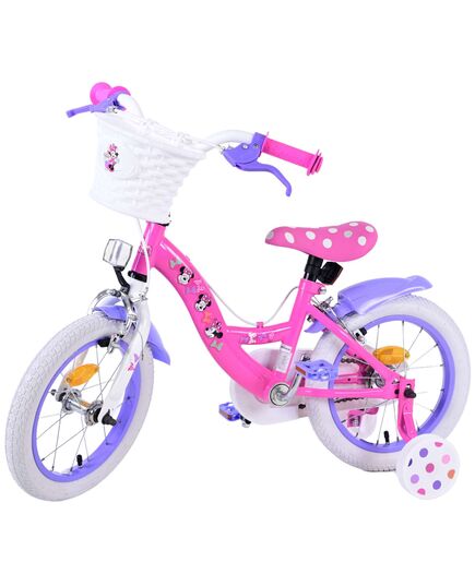 Disney Minnie Kinderfiets - Meisjes - 14 inch - Roze - Twee handremmen