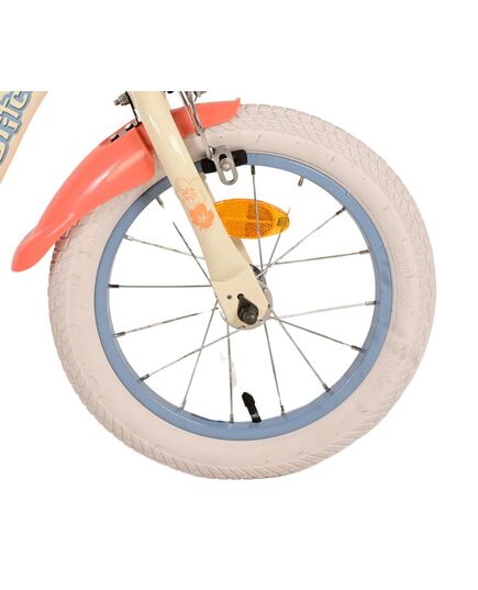 Disney Stitch Kinderfiets - Meisjes - 14 inch - Crème Koraal Blauw