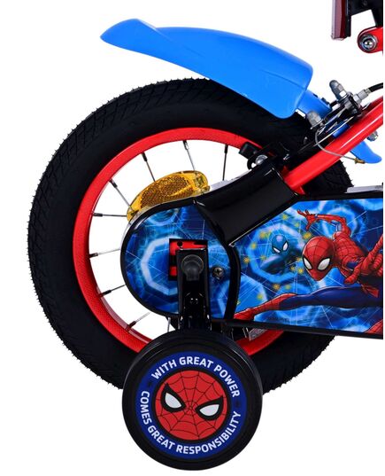 Ultimate Spider-Man Kids bike - Boys - 12 inch - Blue/Red - Two hand brakes