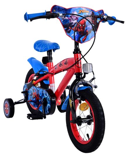 Ultimate Spider-Man Kids bike - Boys - 12 inch - Blue/Red - Two hand brakes