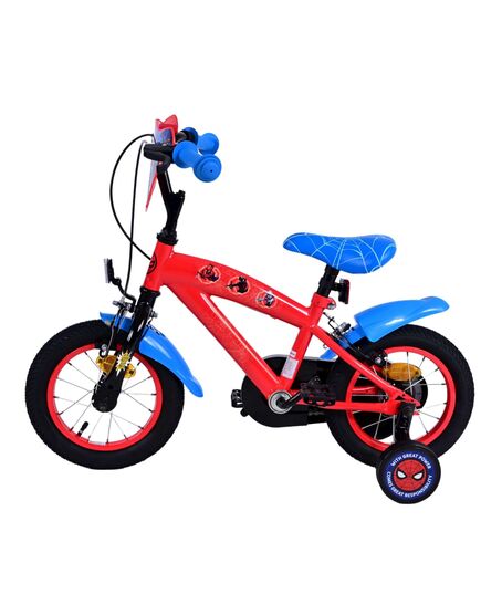 Ultimate Spider-Man Kids bike - Boys - 12 inch - Blue/Red - Two hand brakes
