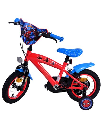 Ultimate Spider-Man Kids bike - Boys - 12 inch - Blue/Red - Two hand brakes