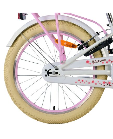 Volare Blossom Kinderfiets - Meisjes - 20 inch - Wit - Twee handremmen