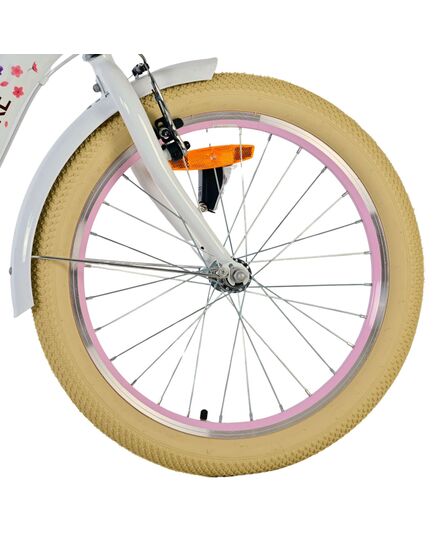 Volare Blossom Kinderfiets - Meisjes - 20 inch - Wit - Twee handremmen