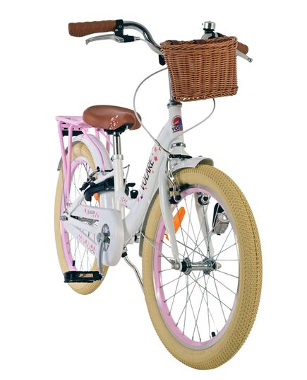 Volare Blossom Kinderfiets - Meisjes - 20 inch - Wit - Twee handremmen