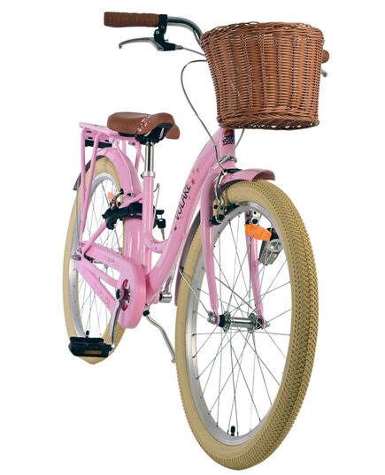 Volare Blossom Kinderfiets - Meisjes - 24 inch - Roze - Twee handremmen
