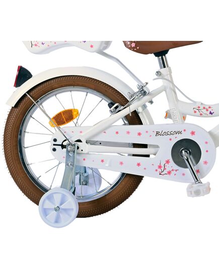 Volare Blossom Kinderfiets - Meisjes - 16 inch - Wit - Twee Handremmen