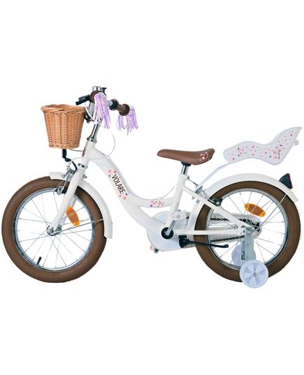 Volare Blossom Kinderfiets - Meisjes - 16 inch - Wit - Twee Handremmen