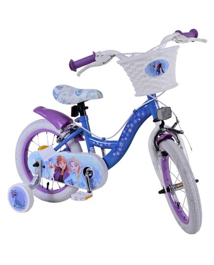 Disney Frozen 2 Kinderfiets - Meisjes - 12 inch - Blauw/Paars - Twee handremmen