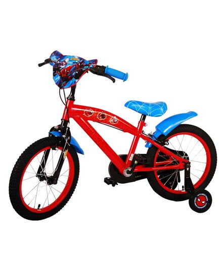 Ultimate Spider-Man Kids bike - Boys - 16 inch - Blue/Red - Two hand brakes