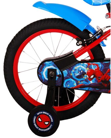 Ultimate Spider-Man Kids bike - Boys - 16 inch - Blue/Red - Two hand brakes