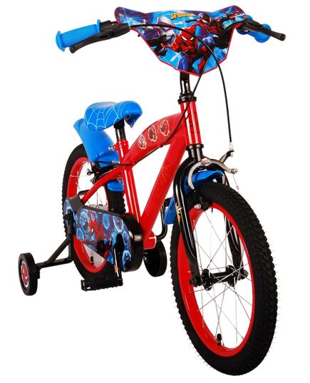Ultimate Spider-Man Kids bike - Boys - 16 inch - Blue/Red - Two hand brakes