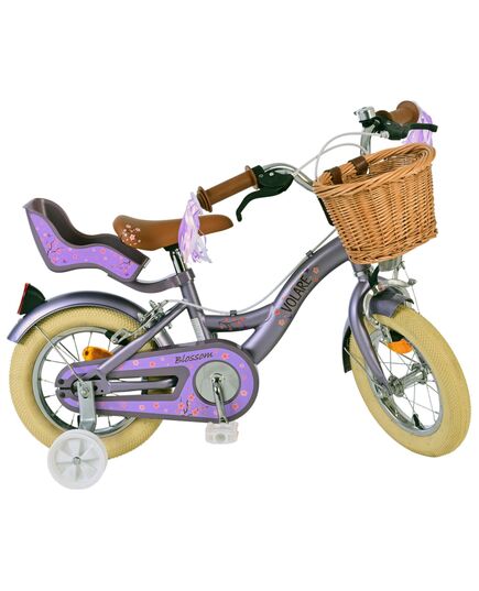 Volare Blossom Kinderfiets - Meisjes - 12 inch - Paars - Twee handremmen