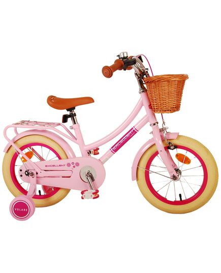 Volare Excellent Kinderfiets - Meisjes - 16 inch - Roze - 95% afgemonteerd