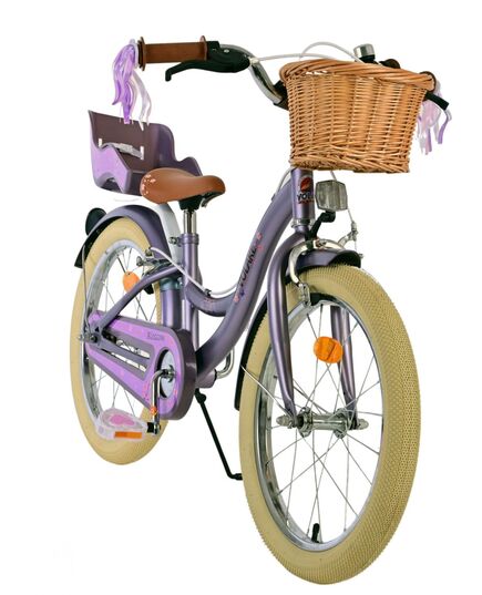 Volare Blossom Kinderfiets - Meisjes - 18 inch - Paars - Twee Handremmen