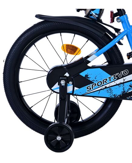 Volare Sportivo Kinderfiets - Jongens - 18 inch - Blauw Zwart