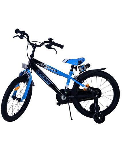 Volare Sportivo Kinderfiets - Jongens - 18 inch - Blauw Zwart - Twee Handremmen