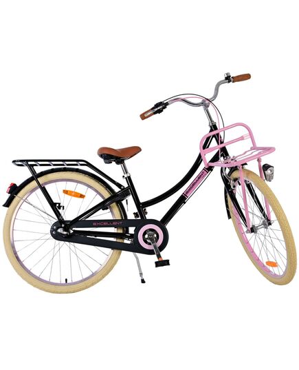 Volare Excellent Kinderfiets - Meisjes - 24 inch - Zwart - 3 Versnellingen
