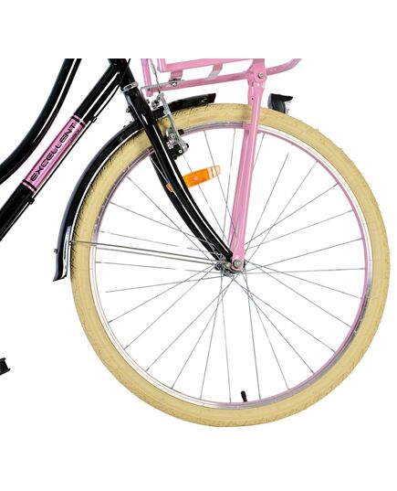 Volare Excellent Kinderfiets - Meisjes - 26 inch - Zwart - 3 versnellingen
