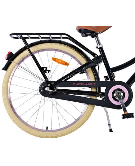 Volare Excellent Kinderfiets - Meisjes - 24 inch - Zwart - 3 Versnellingen