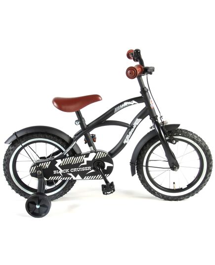 Volare Black Cruiser Kinderfiets - Jongens - 14 inch - Zwart - 95% afgemonteerd