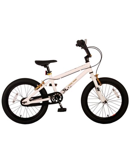 Volare Cool Rider Kinderfiets - Jongens - 18 inch - Wit - twee handremmen - 95% afgemonteerd - Prime Collection