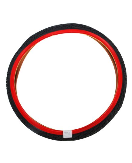 Buitenband 24 inch rood zwart