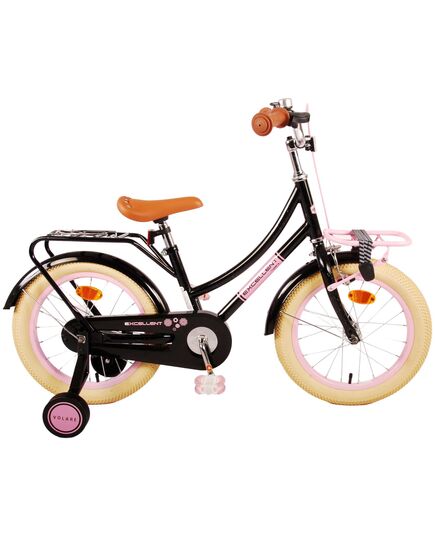 Volare Excellent Kinderfiets - Meisjes - 16 inch - Zwart - 95% afgemonteerd