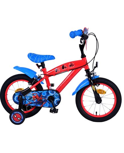Ultimate Spider-Man Kinderfiets - Jongens - 14 inch - Blauw/Rood - Twee handremmen