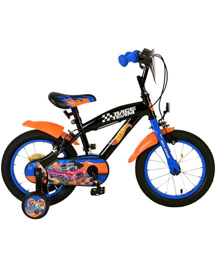Hot Wheels Kids Bike - Boys - 14 inch - Black Orange Blue