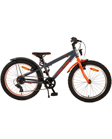Volare Rocky Kinderfiets - 20 inch - Grijs Oranje - 95% afgemonteerd - Prime Collection