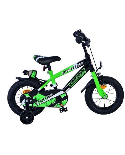 Volare Sportivo Kinderfiets - Jongens - 12 inch - Groen Zwart