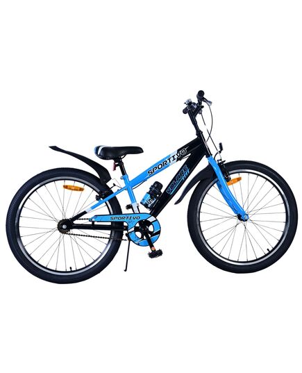 Volare Sportivo Kinderfiets - Jongens - 24 inch - Zwart Blauw - Twee Handremmen