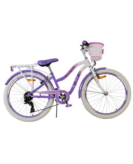 Volare Lovely Kinderfiets - Meisjes - 24 inch - Paars - 7 Versnellingen